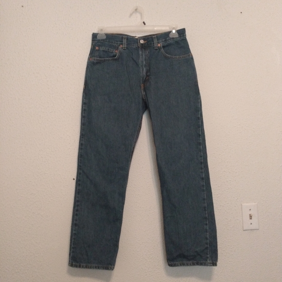 Levi's 505 Blue Regular Fit Boot Cut 100% Cotton Jeans sz 32 x 29 - Picture 1 of 6
